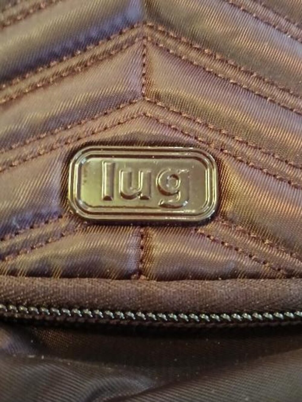Lug Mambo Crossbody Bag Wine Red Quilted Nylon RFID Travel Handbag New - Picture 1 of 6